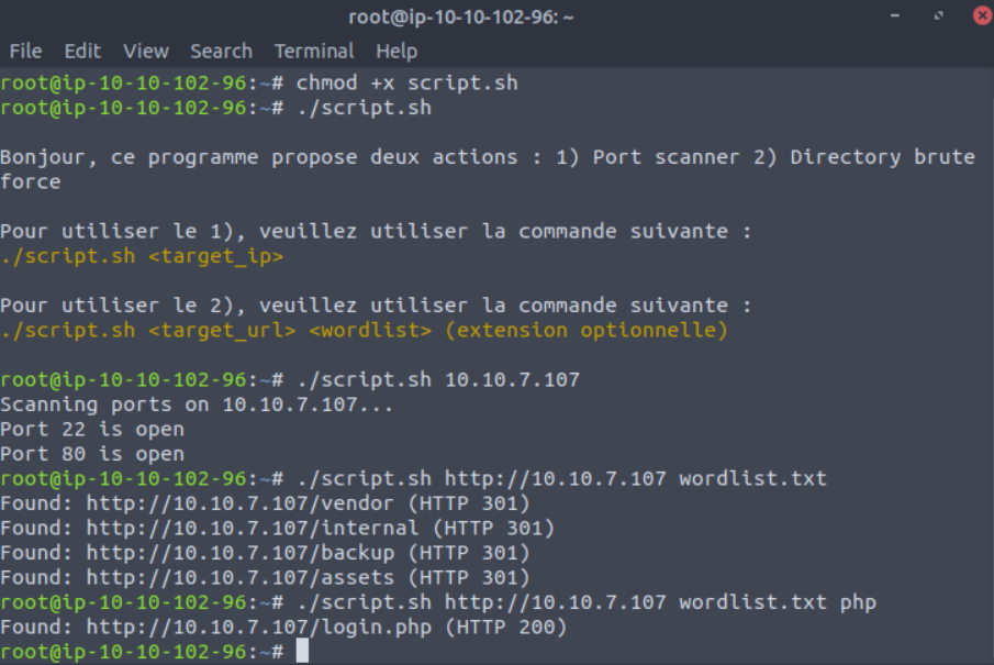 Script Shell Project